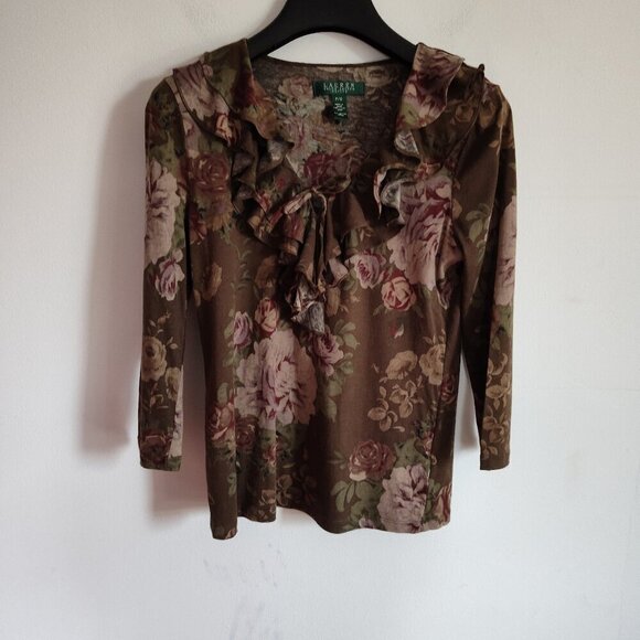 Lauren Ralph Lauren Tops - Ladies Petite SZ PS Lauren Ralph Lauren Ruffled Cotton Top